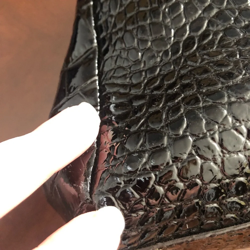 Kate Spade Faux Black Crocodile Pattern Handbag - Picture 8 of 10
